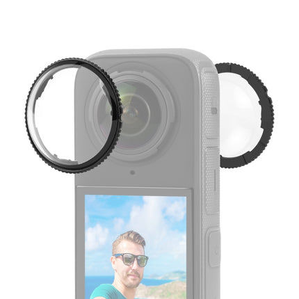 For Insta360 X4 PULUZ Rotation Optical Glass Lens Guard  Protective Cover, For Insta360 X4 Glass Lens Guard