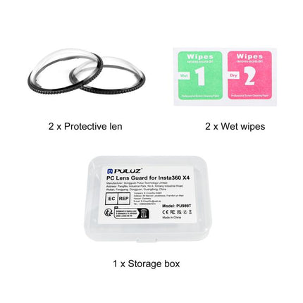 For Insta360 X4 PULUZ Rotation PC Lens Guard  Protective Cover, For Insta360 X4 PC Lens Guard