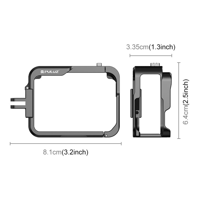 For Insta360 Ace Pro PULUZ Metal Protective Cage Adapter Frame