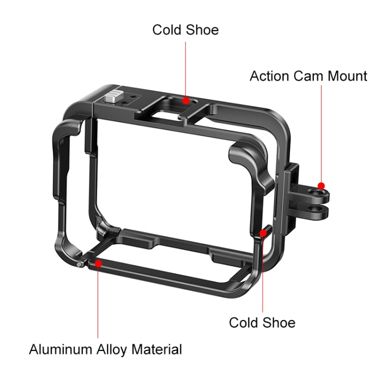 For Insta360 Ace Pro PULUZ Metal Protective Cage Adapter Frame