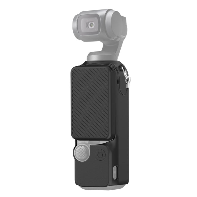 For DJI OSMO Pocket 3 PULUZ  2 in 1 Silicone Cover Case Set with Strap, Silicone Cover(Black)