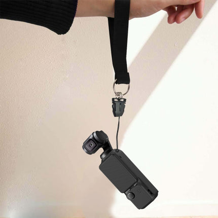For DJI OSMO Pocket 3 PULUZ  2 in 1 Silicone Cover Case Set with Strap, Silicone Cover(Black)