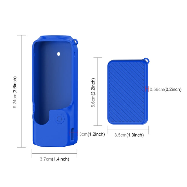 For DJI OSMO Pocket 3 PULUZ  2 in 1 Silicone Cover Case Set with Strap, Silicone Cover(Black)