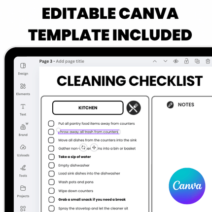 ADHD Cleaning Checklist