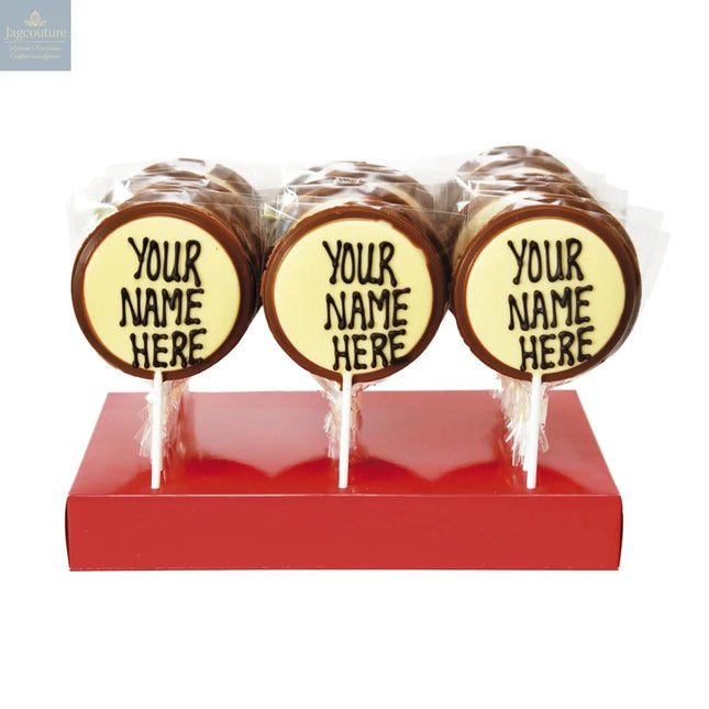 Personalised handmade chocolate lolly