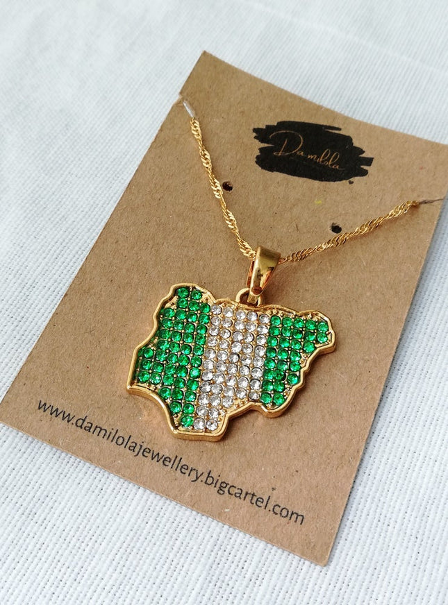 Nigeria ‘Funmilayo' Flag Necklace