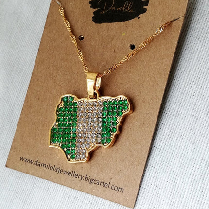 Nigeria ‘Funmilayo' Flag Necklace
