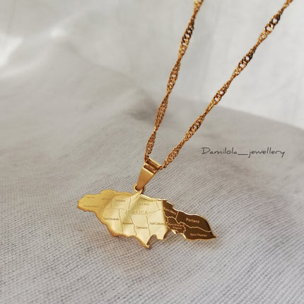Jamaica Necklace '14 Parish’- Gold/Silver