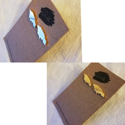Jamaica studs/dangly - ‘Land We Love’ gold/silver