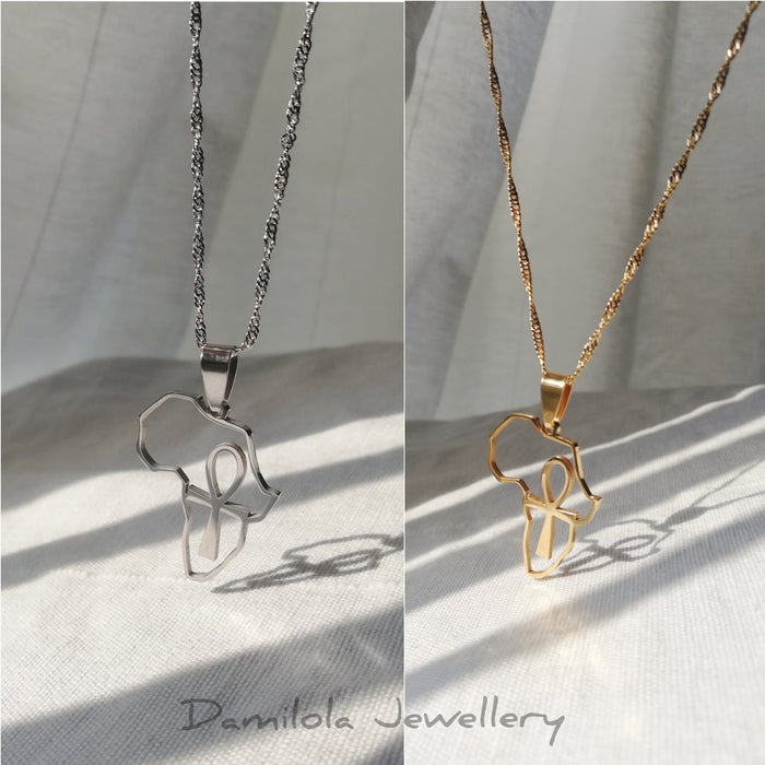 'Ankh 🖤 Africa' - Gold/Silver
