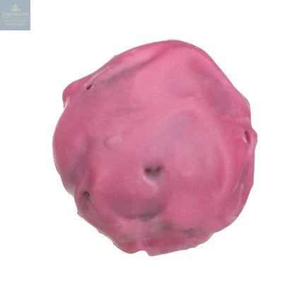 Pink gin truffle - gin ganache in dark chocolate enrobed in a pink coloured white chocolate 10.9g