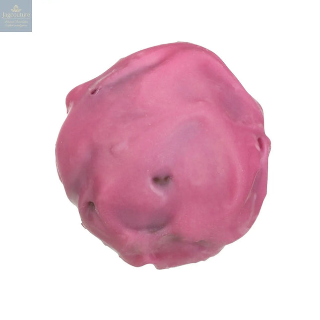 Pink gin truffle - gin ganache in dark chocolate enrobed in a pink coloured white chocolate 10.9g