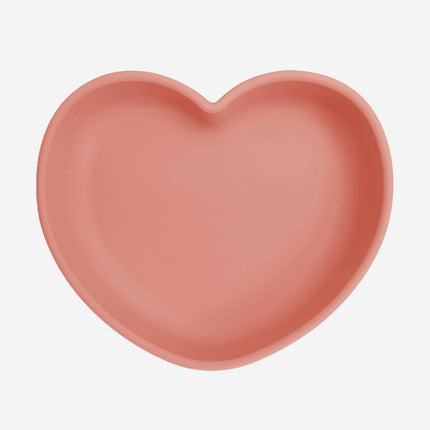 Bloom Bambini Silicone Heart Shaped Suction Plates in Pink
