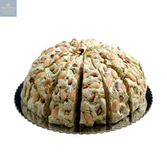 Pistachio flavoured handmade soft nougat cake