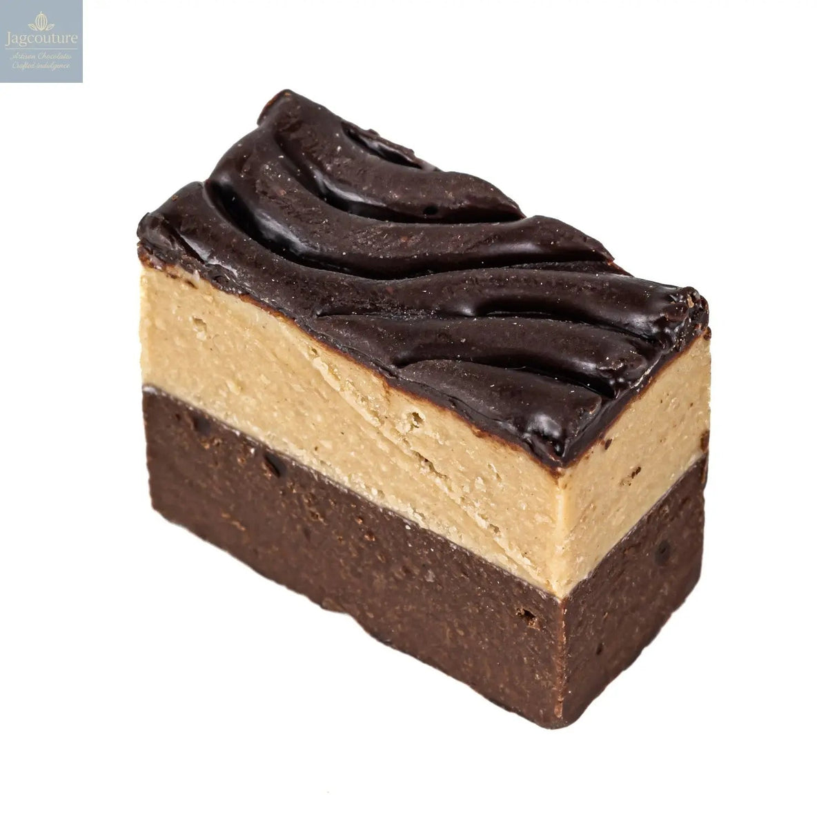 Praline slice - dark chocolate layer of hazelnut praline with a layer of almond praline topped with dark chocolate 13g approx 1kg