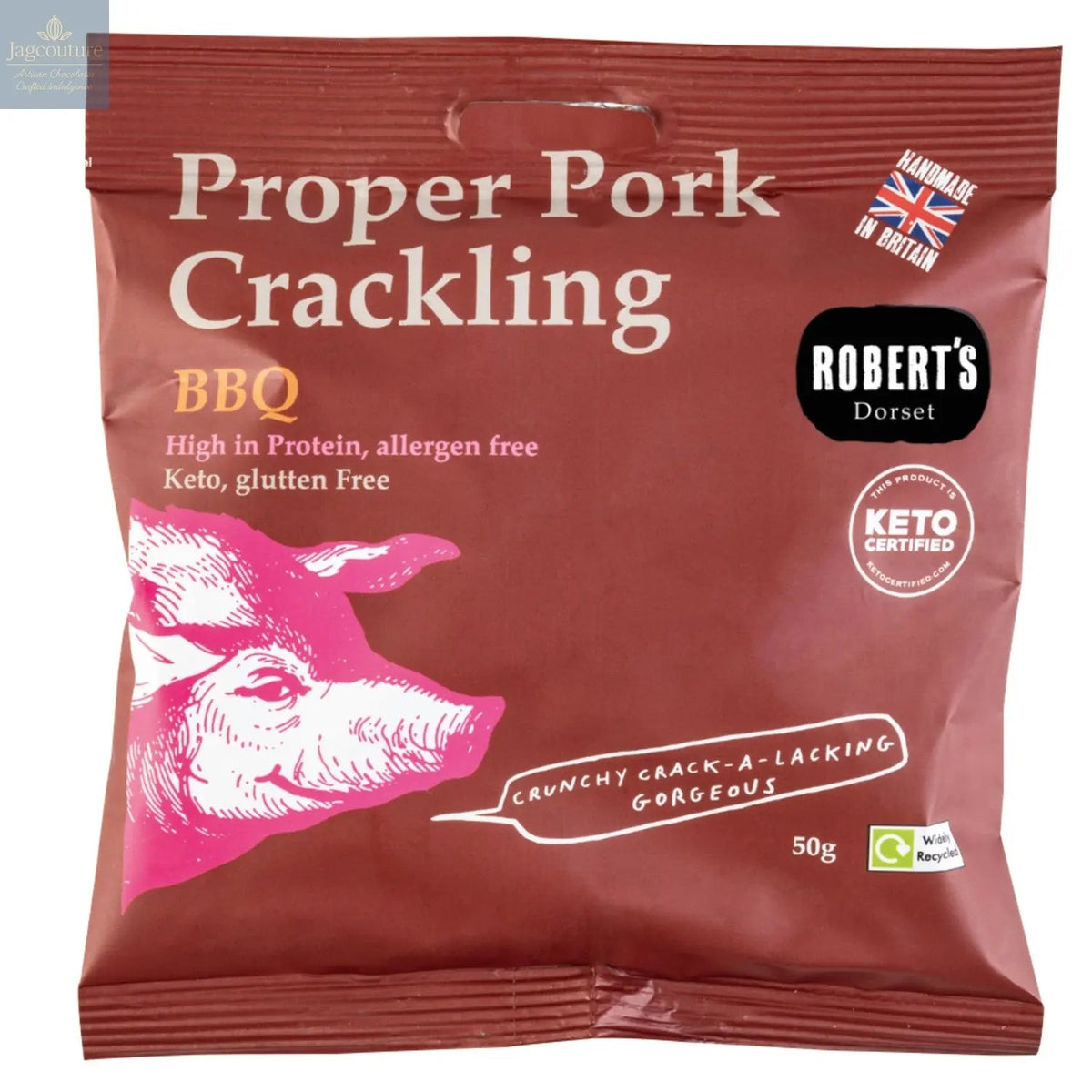 Proper Pork Crackling flavoured with BBQ - VAT FREE