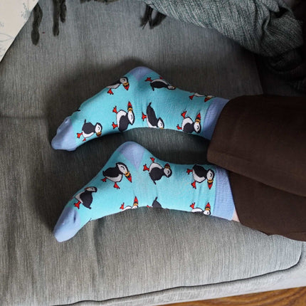 Puffin Couple 2 Pack Bamboo Sock Set