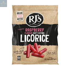 RJ's raspberry soft eating licorice bags