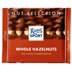 Ritter Sport milk chocolate with whole hazelnuts bar
