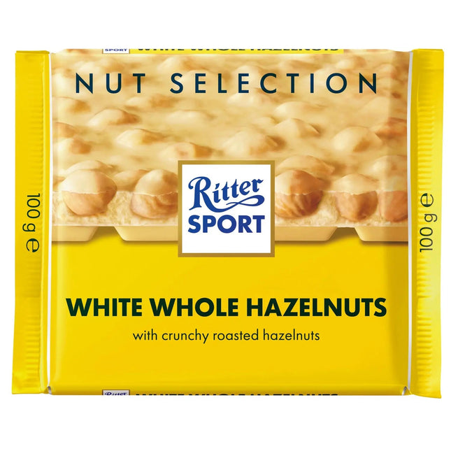 Ritter Sport white chocolate with whole hazelnuts bar