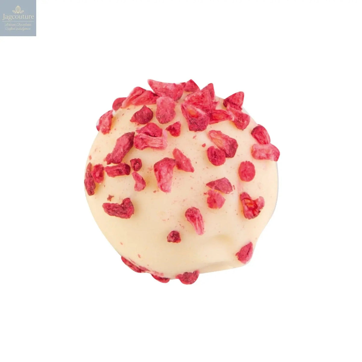 Raspberry & Champagne Truffle - white chocolate with Marc de Champagne and real raspberry puree cream 13g approx 3kg
