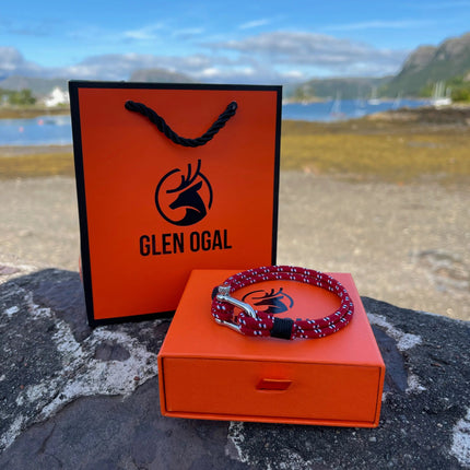 Red Nautical Nylon Shackle Bracelet