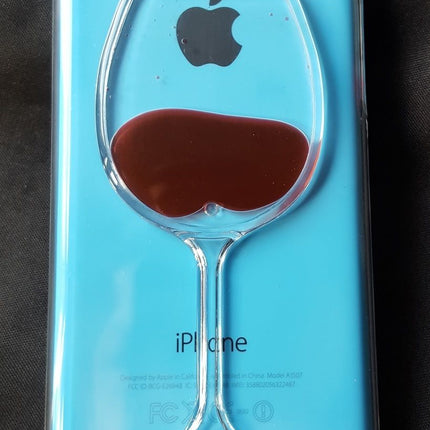 Red Wine Hard Back Transparent Case - For iPhone 5c