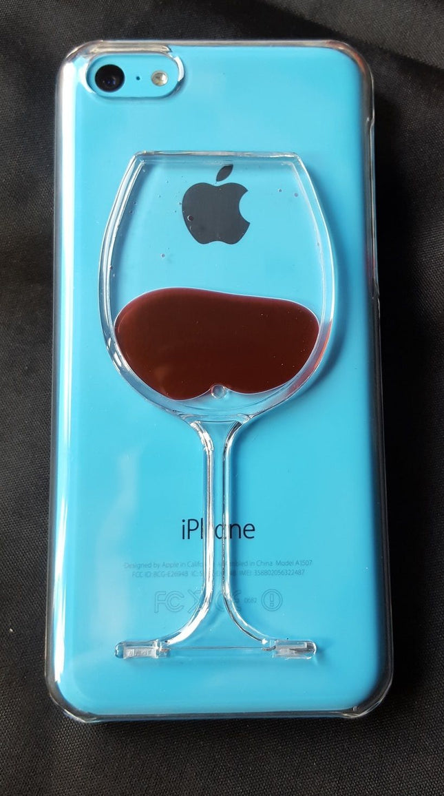 Red Wine Hard Back Transparent Case - For iPhone 5c