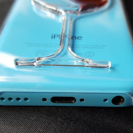Red Wine Hard Back Transparent Case - For iPhone 5c