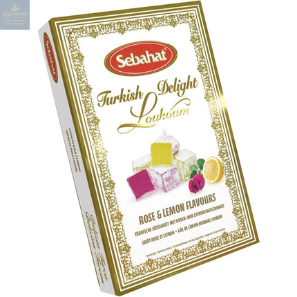 Rose and lemon Turkish delight in gift box