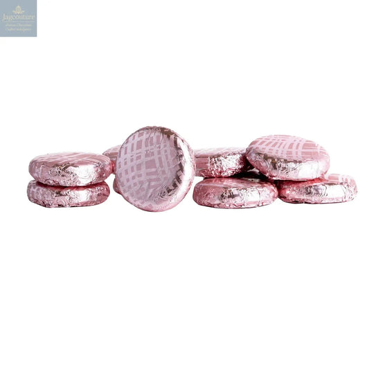 Rose crème - dark chocolate covered fondant in pink coloured foil 120pcs