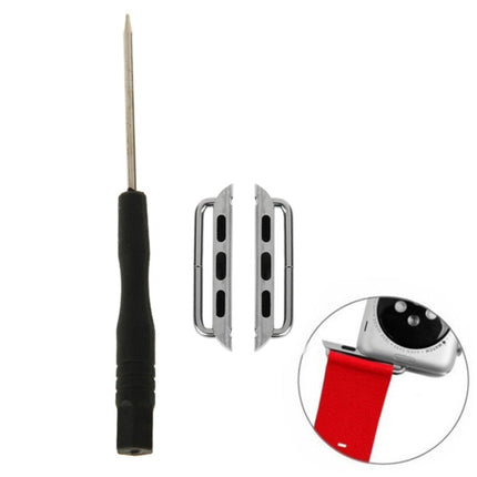 2 PCS for Apple Watch 38mm Metal Strap Connector Metal Buckle with Screwdrivers Tool