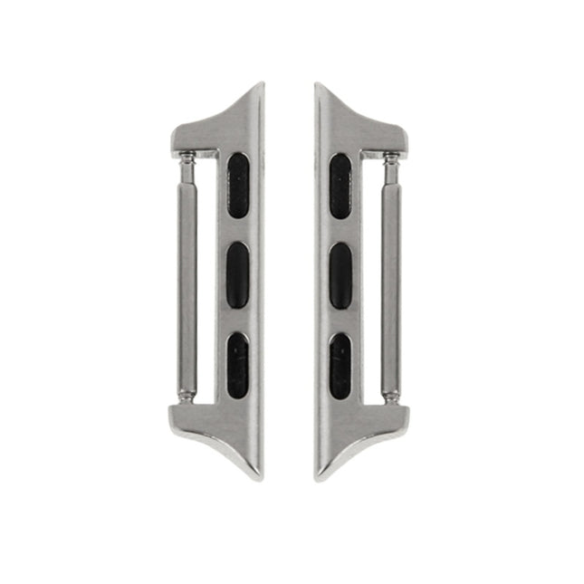 2 PCS for Apple Watch 42mm Metal Strap Connector Metal Buckle, Silver