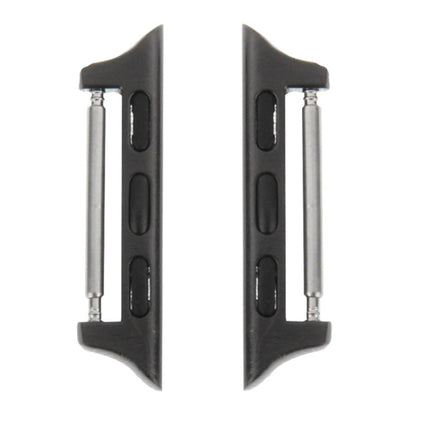 2 PCS for Apple Watch 42mm Metal Strap Connector Metal Buckle, Black