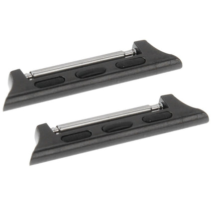 2 PCS for Apple Watch 42mm Metal Strap Connector Metal Buckle, Black