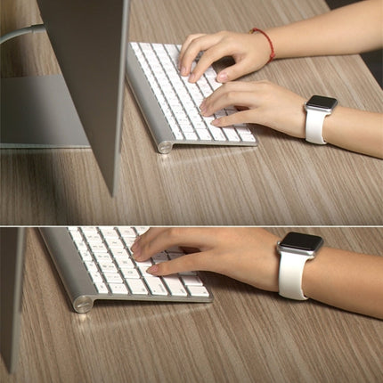 For Apple Watch Sport 42mm High-performance Longer Rubber Sport Watch Band with Pin-and-tuck Closure