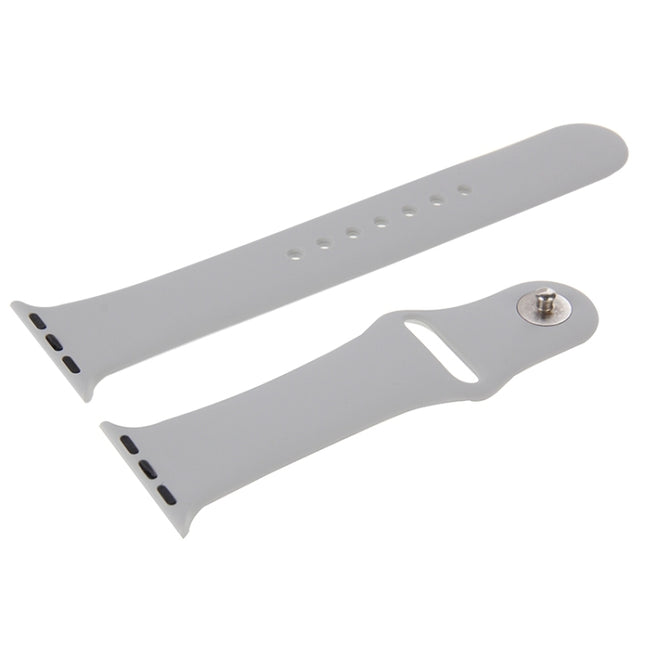 For Apple Watch Sport 42mm High-performance Longer Rubber Sport Watch Band with Pin-and-tuck Closure