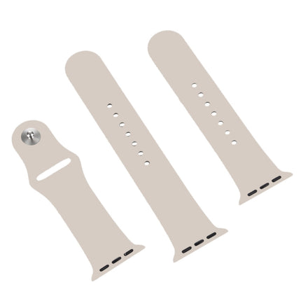 For Apple Watch Series 10 42mm / 9&8&7 41mm / SE 3&SE 2&6&SE&5&4 40mm / 3&2&1 38mm 3 in 1 Rubber Watch Band with Pin Buckle, For Apple Watch Series 9&8&7 41mm / SE 3&SE 2&6&SE&5&4 40mm