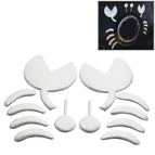 Crab Pattern (Size: 10cm x 8cm) / Silver