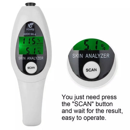 Mini Portable LCD Digital Moisture Skin Care Tester Moisture Oil Content Analyzer