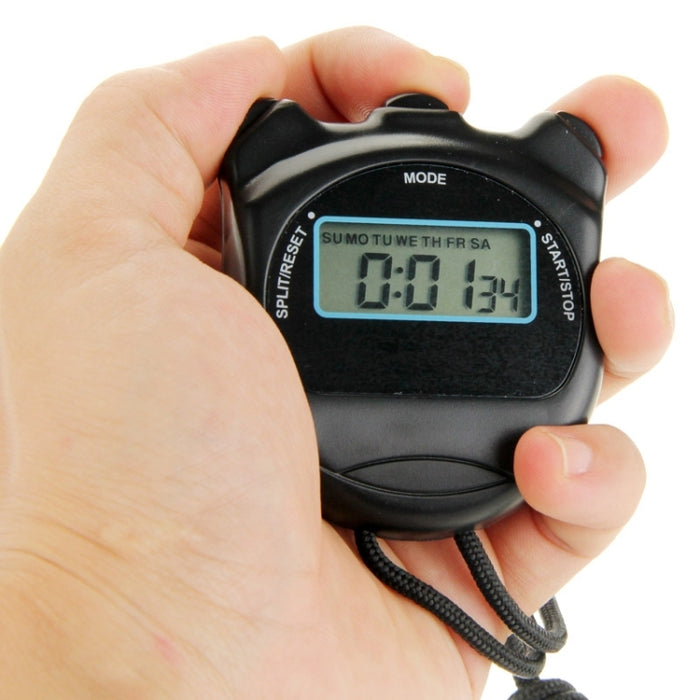 PS50 Stopwatch Professional Chronograph Handheld Digital LCD Sports Counter Timer with Strap, PS50