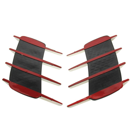 2 PCS Hood Side Shark Gill Simulation Air Flow Vent Fender Sticker for Car Decoration, Size: 22cm x 20cm x 2cm, 220mm x 200mm x 20mm