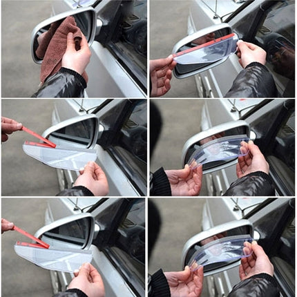 2 PCS Flexible Shielding Rain Board Sun Visor Shade Rearview Mirror for Car Rearview Mirrors, Sun Visor Shade