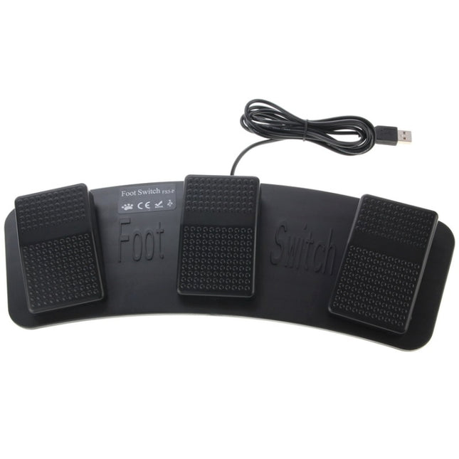 PC USB Triple Action Foot Switch