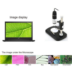 DMS-MDS800 40X-800X Magnifier 2.0MP Image Sensor USB Digital Microscope with 8 LEDs & Professional Stand, 40X-800X