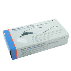 1.5X / 2.5X / 3.5X Magnifier Glasses with LED Light, 3 Lens 1.5X-3.5X  (Black)