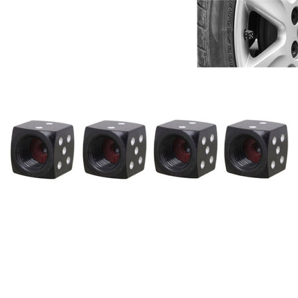 Universal 8mm Dice Style Aluminium Alloy Car Tire Valve Caps, Pack of 4, Dice Style  5, Dice Style 4, Dice Style, Dice Shape 5, Dice Style 5