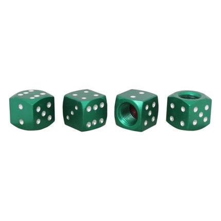Universal 8mm Dice Style Aluminium Alloy Car Tire Valve Caps, Pack of 4, Dice Style  5, Dice Style 4, Dice Style, Dice Shape 5, Dice Style 5