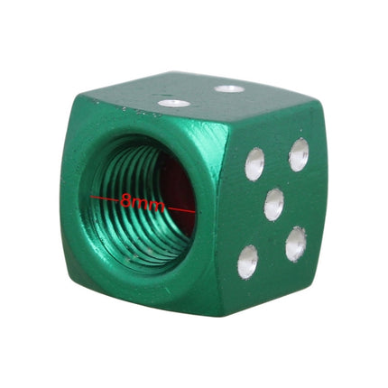 Universal 8mm Dice Style Aluminium Alloy Car Tire Valve Caps, Pack of 4, Dice Style  5, Dice Style 4, Dice Style, Dice Shape 5, Dice Style 5