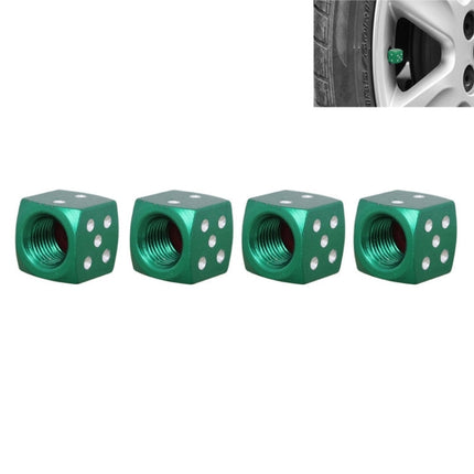 Universal 8mm Dice Style Aluminium Alloy Car Tire Valve Caps, Pack of 4, Dice Style 5, Dice Style  5, Dice Style 4, Dice Style, Dice Shape 5